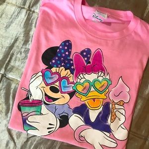 Minnie Mouse and Daisy Duck Pink T-Shirt